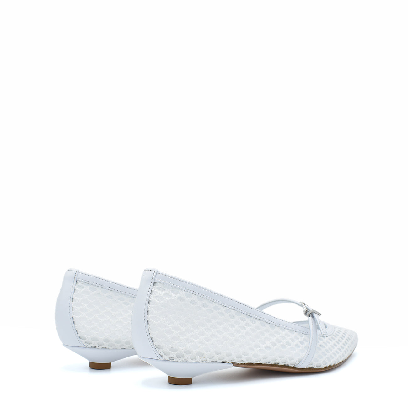 Flora White Ballerinas