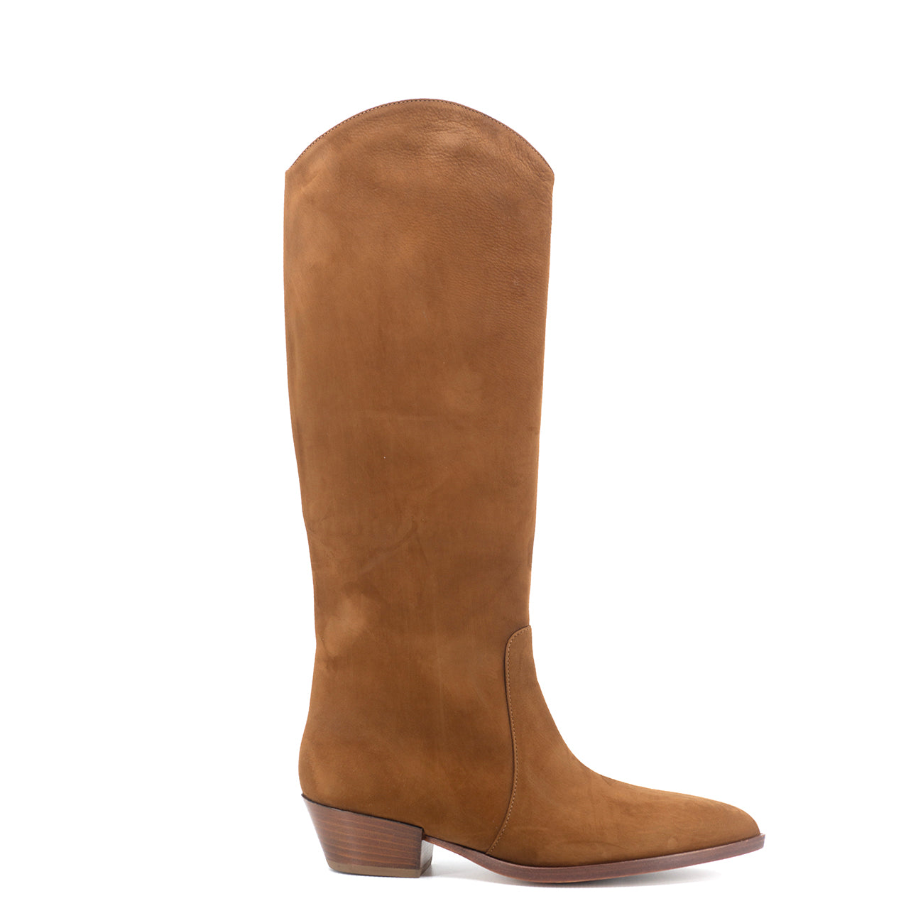 Hilary Barric. Suede texan boot