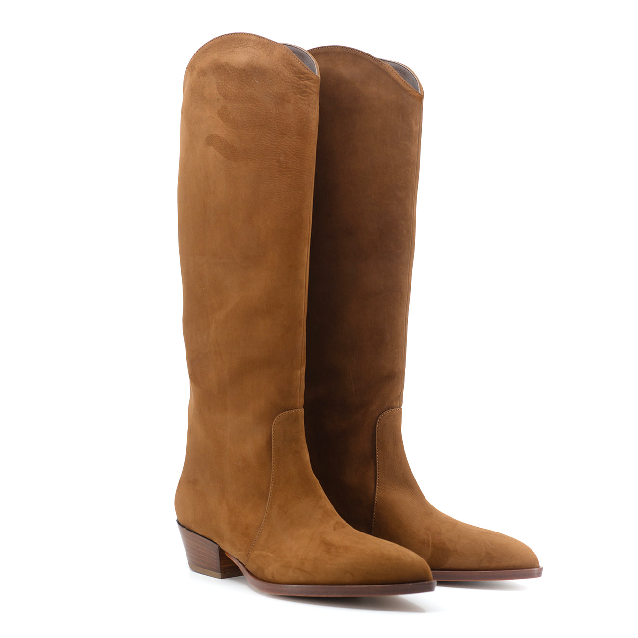 Hilary Barric. Suede texan boot