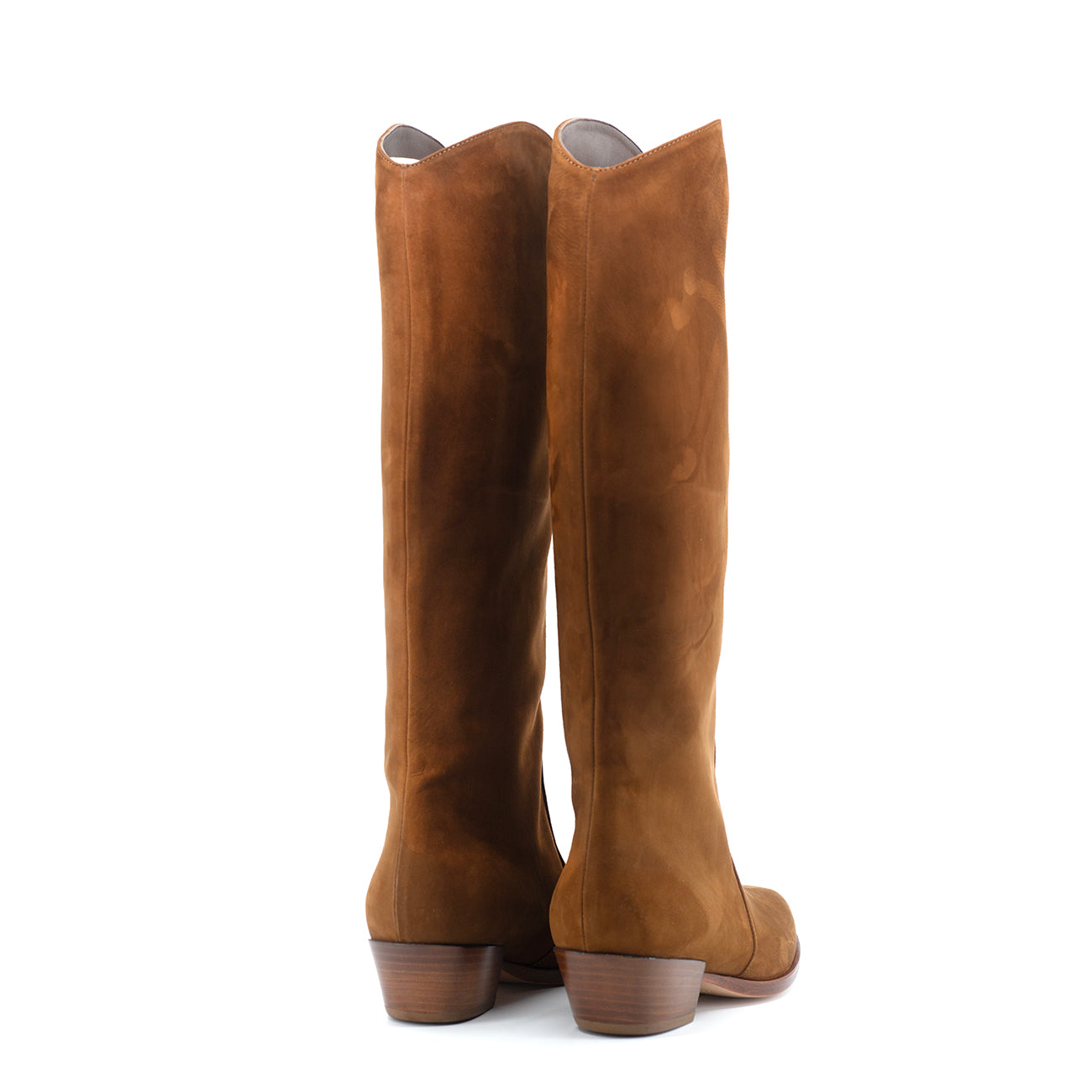 Hilary Barric. Suede texan boot